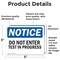 Signmission Do Not Enter Test In Progress OSHA Notice Sign, Vinyl Decal, 5in W x 3.5in L, 2PK OS-2PACK-NS-D-35-L-11225 - alternate 2